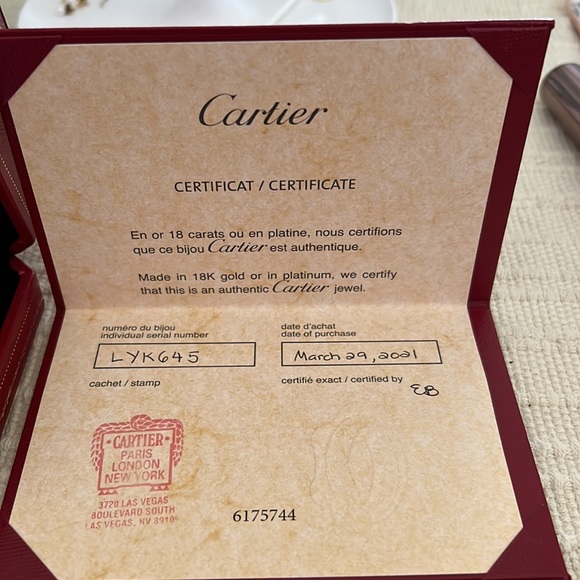 COPY - Authentic Cartier ring ( Love collection) - Picture 2 of 3